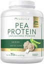 Carlyle Pea Protein Powder 7lb | Unflavored | 29G Protein | för män och kvinnor | Vegetarian, icke-GMO, Gluten och Soy-Free