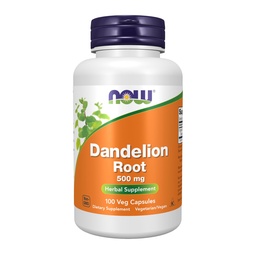 NOW Foods Supplements, Dandelion Root (Taraxacum officinale) 500 mg, Herbal Supplement, För kost, 100 Veg kapslar