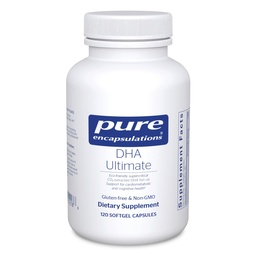 Rena inkapslingar DHA Ultimate | Eco-Friendly Supercritical CO2 Extracted DHA Fish Oil Concentrate | 120 Softgel kapslar