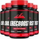 (5 Pack) Erecboost kapslar, all naturlig avancerad formel, 300 kapslar