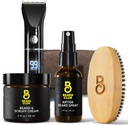 The Beard Club PT45 Beard Trimmer för män - Electric Cordless Rechargeable, Beard Cream, Riptide Beard Spray, Beard Brush, Travel Bag - Gift Kit Bundle
