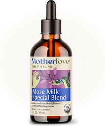 Motherlove More Milk Special Blend Tincture (4 oz Value Size) Herbal Lactation Supplement w/Goat Rue to Build Breast Tissue & Support Breast Milk Supply-USDA Certified Organic, Vegan, Soy-Free