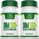 DIM SGS + - Hormon + Detox,Encourages Normal Estrogen Metabolism, Hormone Balance, Hormonal Acne Supplements, Menopause Support, Helps Control Appetite,Promotes Detoxification(2 Packs)