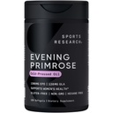 Sports Research® Evening Primrose Oil 1300mg, 120 kapslar - 10% GLA, Cold-Pressed, Gluten & Soy Free
