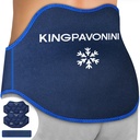 KingPavonini Extra Large Ice Pack för Back Pain Relief med Extension Strap, 2 Pack Reusable Lower Back Gel Ice Pack Wrap för Lumbar Surgery, Sciatica, Herniated Disc, Coccyx Pain, Cold/Hot Therapy