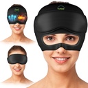 Migraine Relief Cap - 2 i 1 Soothing Headache Relief Cap med Detachable Eye Mask 20% Extra Gel - Headache Hat för Migraines - Cold Ice Head Wrap produkter för stress, spänning, Hangover & Puffy Eyes