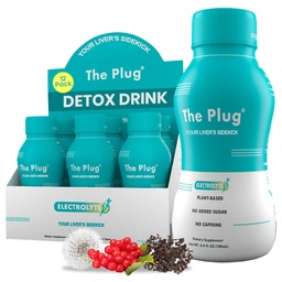 Plug Liver Cleanse Detox & Repair Drink Electrolytes Organic Herbal Liquid Detoxify Body Plants Supplement Support Weight Loss Natural Health Hydrate Sports Energy Immunity Shots Minerals Vitamins